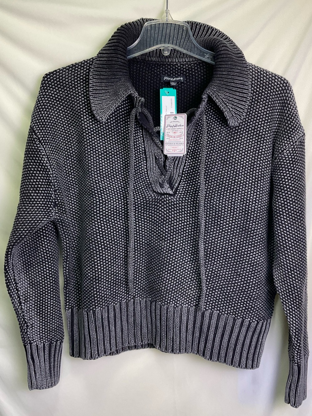 Lila Washed Pullover Sweater - Black